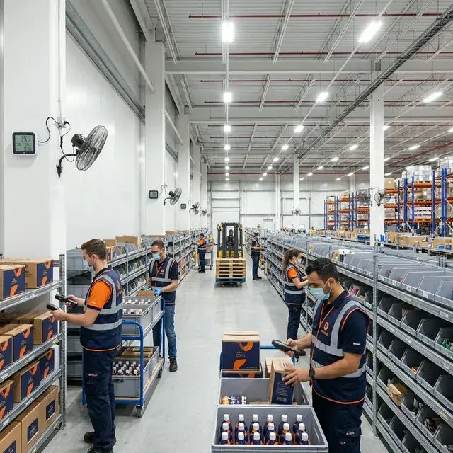 Supplement fulfillment warehouse with temperature-controlled storage