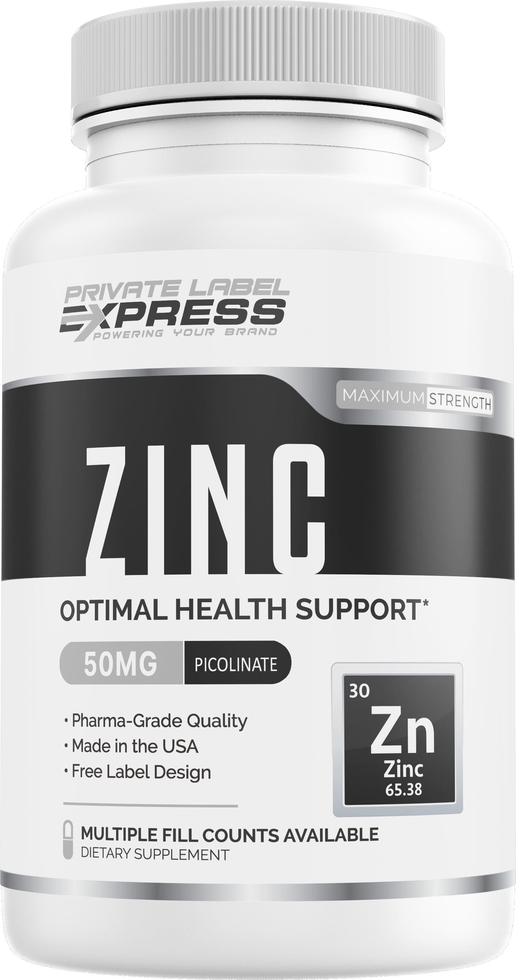 Zinc Supplements Bottle